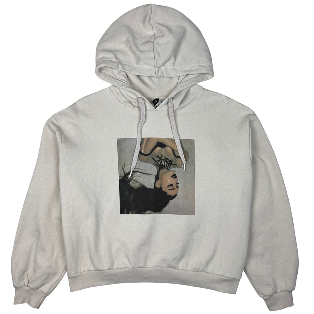Ariana Grande Graphic Cropped Hoodie‎ Sweatshirt H&M Divided Collaboration XL